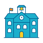 K12 school color icon